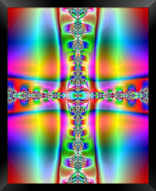 Celtic Cross Framed Print by Abstract  Fractal Fantasy