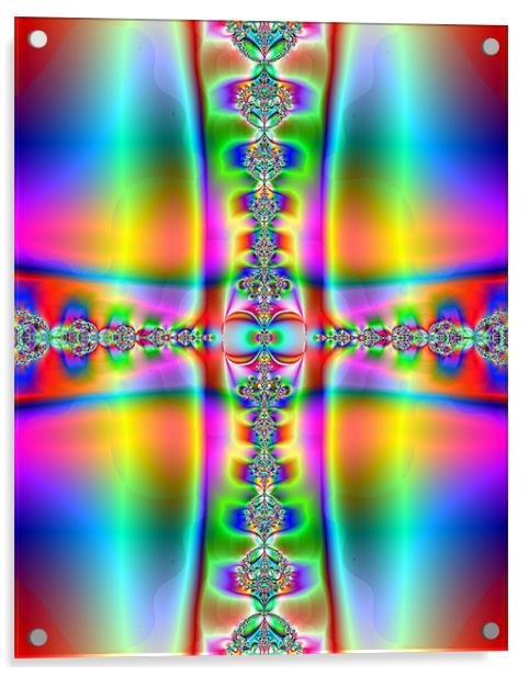 Celtic Cross Acrylic by Abstract  Fractal Fantasy