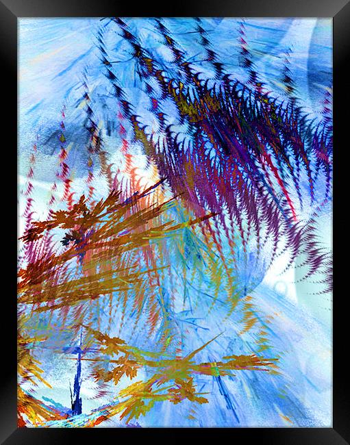 Forest Life Framed Print by Abstract  Fractal Fantasy