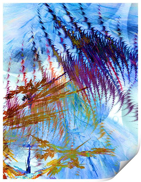 Forest Life Print by Abstract  Fractal Fantasy