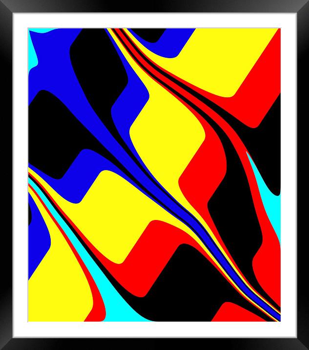 Retro Days Framed Mounted Print by Abstract  Fractal Fantasy