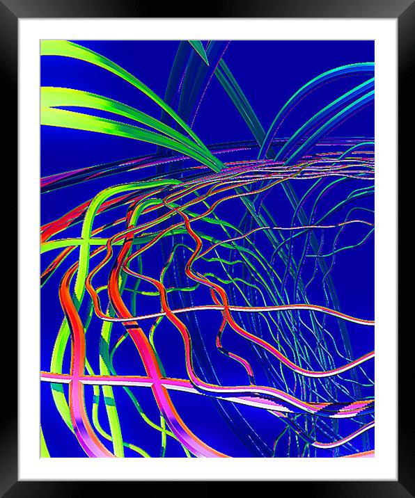 Live Wire Framed Mounted Print by Abstract  Fractal Fantasy
