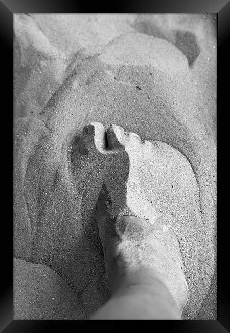 Sand through my Toes Framed Print by Arfabita  