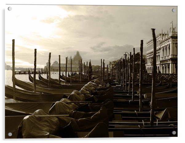 Scene of  Venice  Acrylic by charles padley