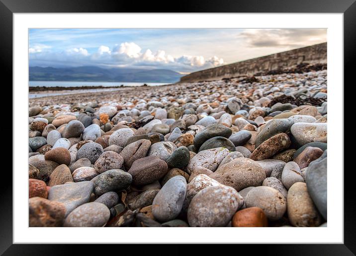 Pebbles Framed Mounted Print by Libby Hall