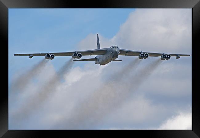 Smokey B-52 bomber Framed Print by Rachel & Martin Pics