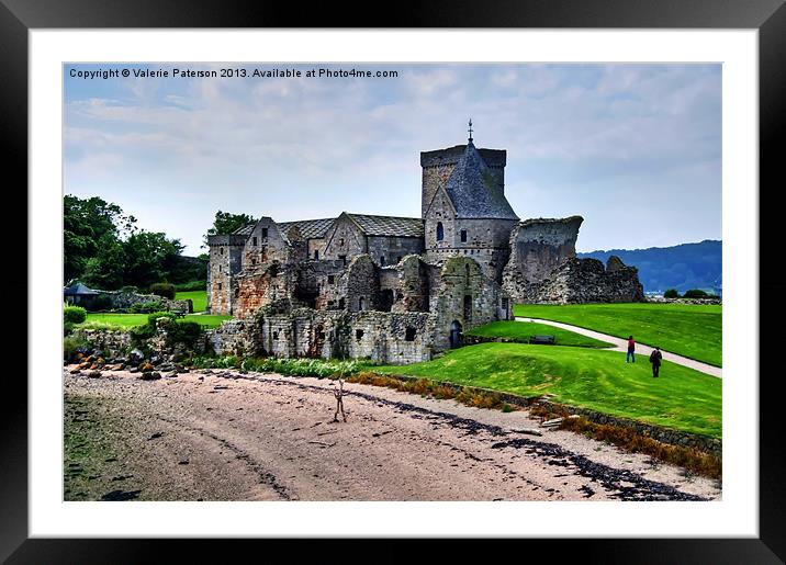 Inchcolm Island Medieval Abbey Framed Mounted Print by Valerie Paterson