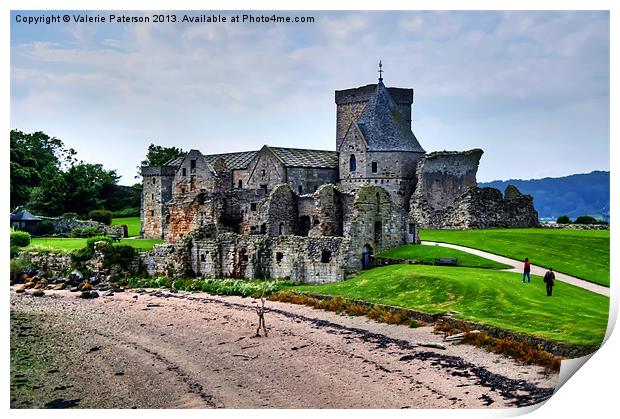 Inchcolm Island Medieval Abbey Print by Valerie Paterson