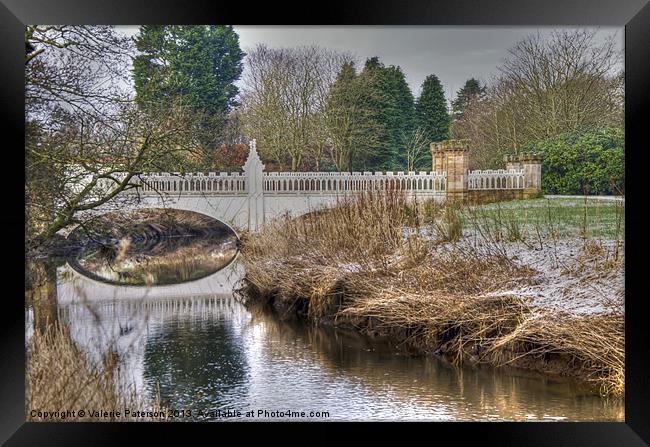 Lugton Water & Tournament Bridge Framed Print by Valerie Paterson