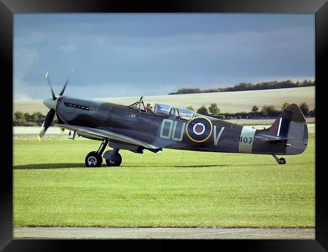 Spitfire ML407(The Grace Spitfire) Framed Print by Andrew Jordan