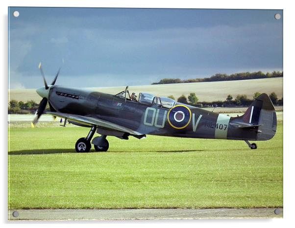 Spitfire ML407(The Grace Spitfire) Acrylic by Andrew Jordan