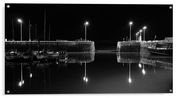Anstruther harbour nights Acrylic by Bob Legg