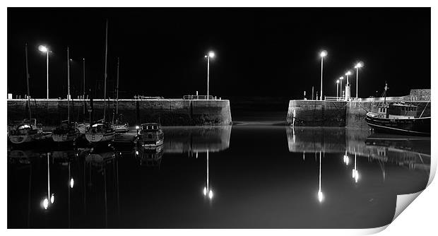 Anstruther harbour nights Print by Bob Legg