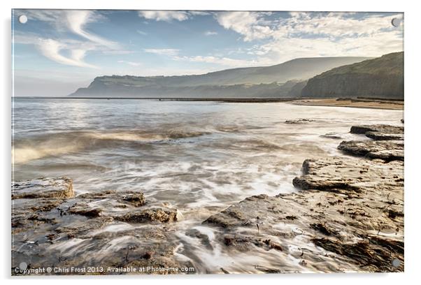 Robin Hoods Bay Breakers Acrylic by Chris Frost