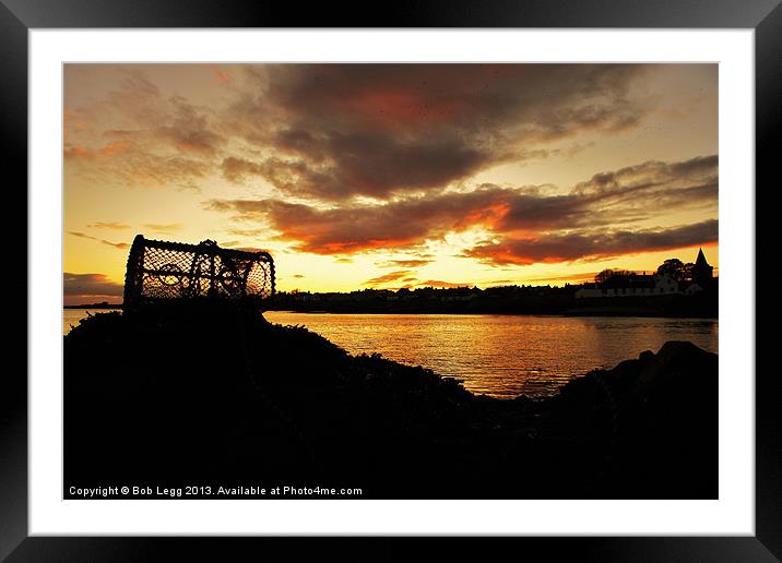 Sunset on the Creel Framed Mounted Print by Bob Legg
