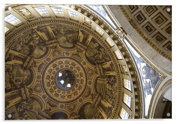 Ceiling of St Pauls Cathedral  Acrylic by simon fish