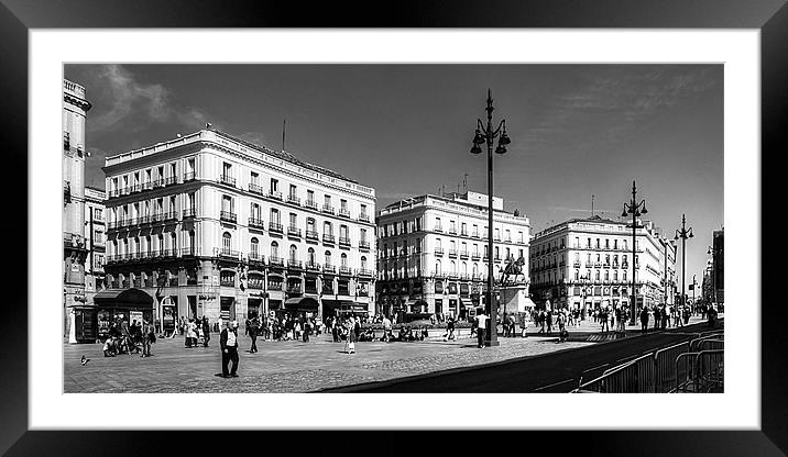 Puerta del Sol - B&W Framed Mounted Print by Tom Gomez