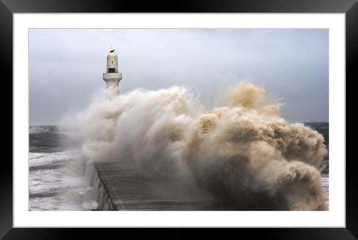 Wild Seas Framed Mounted Print by Vicky Mitchell
