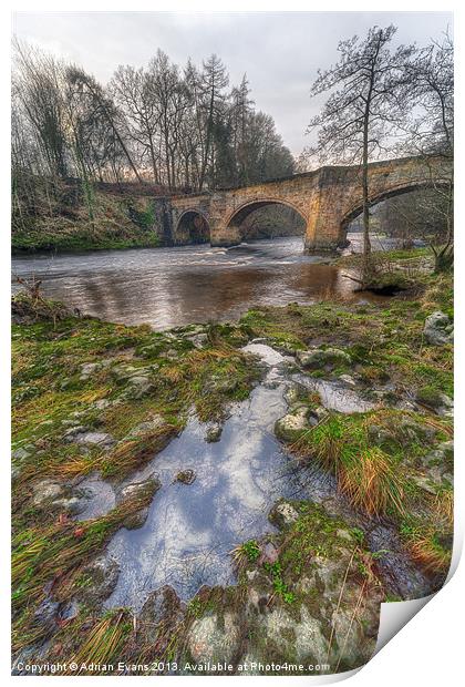 Froncysyllte Bridge Llangollen Print by Adrian Evans