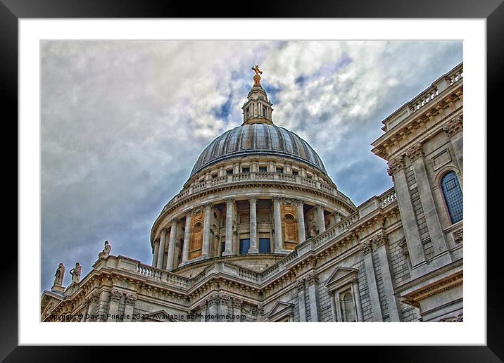 St Paul’s Cathedral Framed Mounted Print by David Pringle