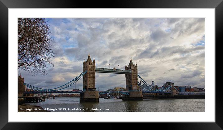 Tower Bridge Framed Mounted Print by David Pringle