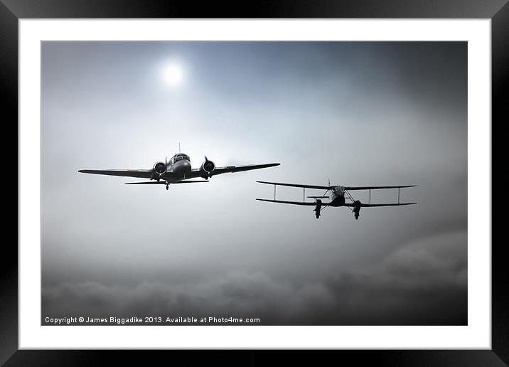 Anson and Rapide Framed Mounted Print by J Biggadike