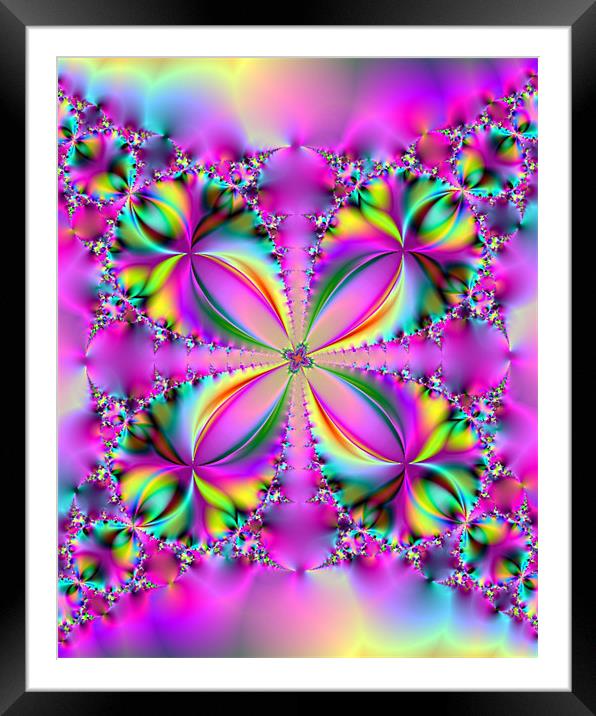 53  Fifty three Framed Mounted Print by Abstract  Fractal Fantasy