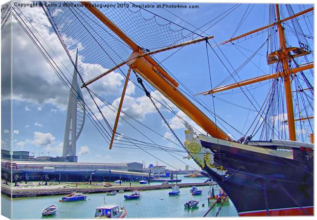 HMS Warrior Portsmouth Dockyard Canvas Print by Colin Williams Photography