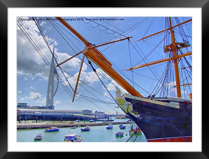 HMS Warrior Portsmouth Dockyard Framed Mounted Print by Colin Williams Photography
