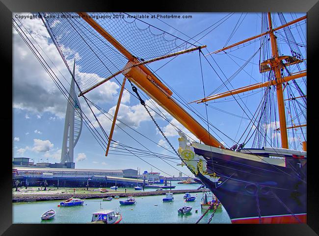 HMS Warrior Portsmouth Dockyard Framed Print by Colin Williams Photography