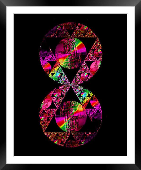 Circles and Triangles Framed Mounted Print by Abstract  Fractal Fantasy