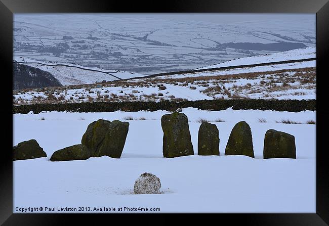  Swinside Stone Circle (Winter) Framed Print by Paul Leviston