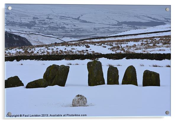  Swinside Stone Circle (Winter) Acrylic by Paul Leviston