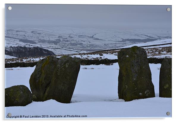  Swinside Stone Circle (Winter) Acrylic by Paul Leviston