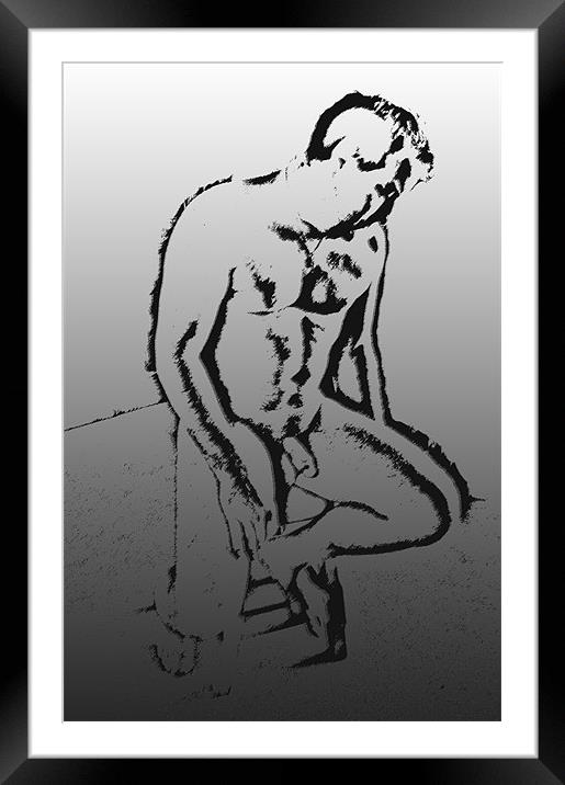 contemplation Framed Mounted Print by Simon Curtis