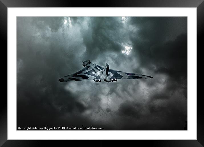 Vulcan Storm Framed Mounted Print by J Biggadike