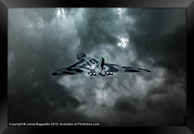 Vulcan Storm Framed Print by J Biggadike
