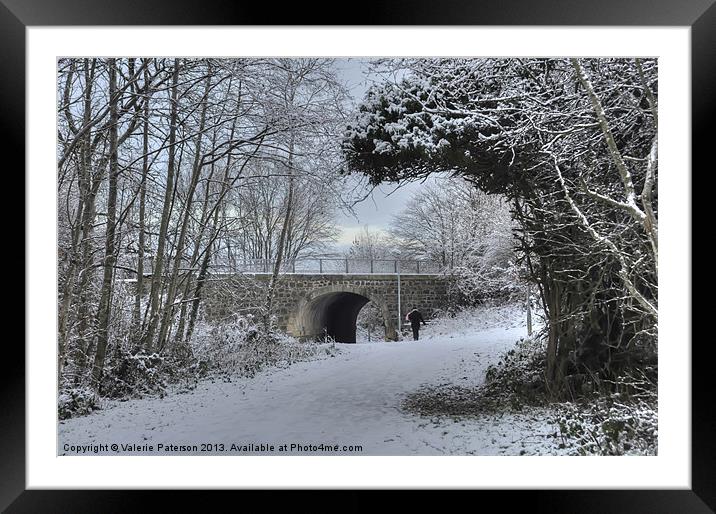 A Winters Walk Framed Mounted Print by Valerie Paterson