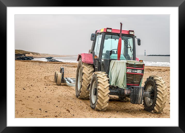 Sea Palling Tractor Framed Mounted Print by Stephen Mole