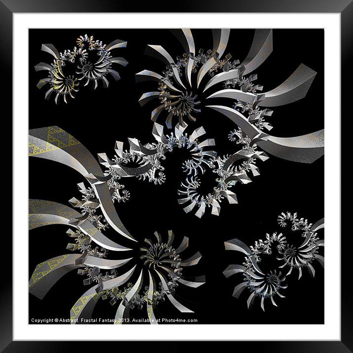 Entwined Framed Mounted Print by Abstract  Fractal Fantasy