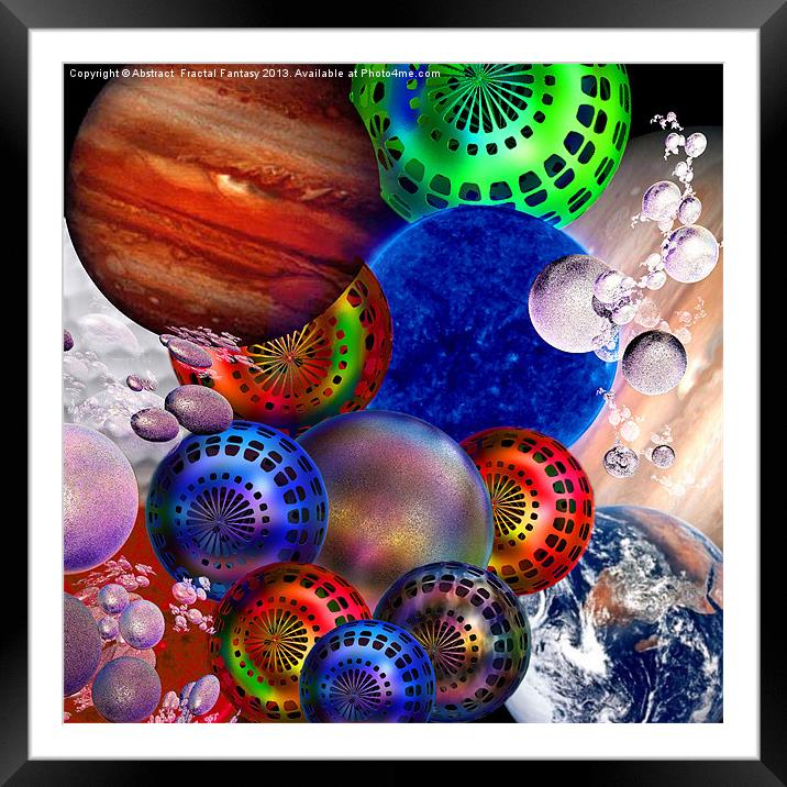 War of the Worlds 2 Framed Mounted Print by Abstract  Fractal Fantasy