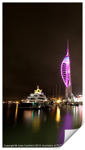 Spinnaker Tower & Reflections Print by Jules Camfield