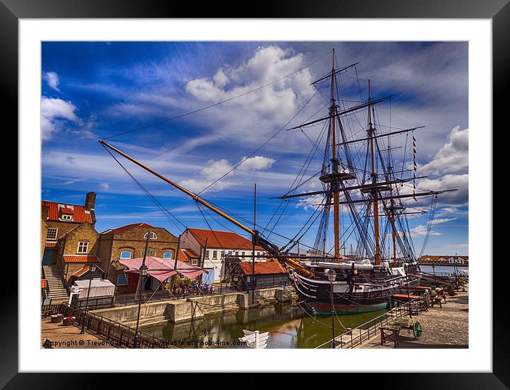The Mighty HMS Trincomalee Framed Mounted Print by Trevor Camp