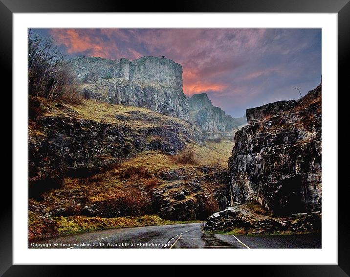 Cheddar Gorge - A winters tale. Framed Mounted Print by Susie Hawkins