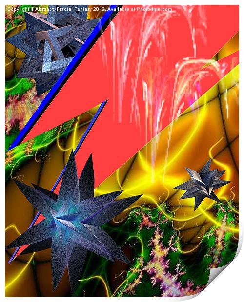 Ziggy Played Guitar Print by Abstract  Fractal Fantasy