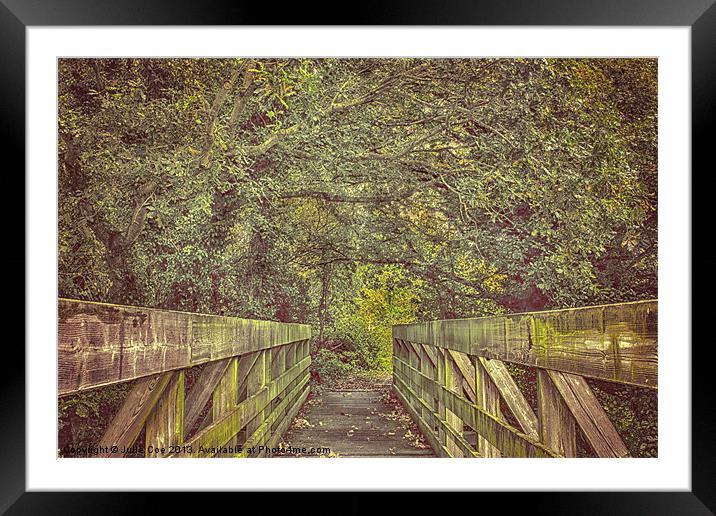 Over and On We Walk Framed Mounted Print by Julie Coe