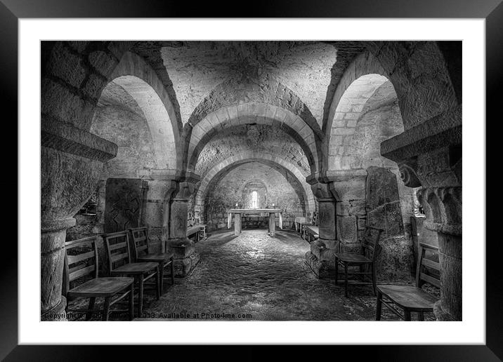 The Crypt at Lastingham Church Framed Mounted Print by Martin Williams