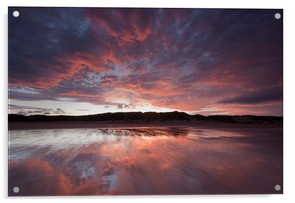 Druridge Sunset Acrylic by Neil Coleran
