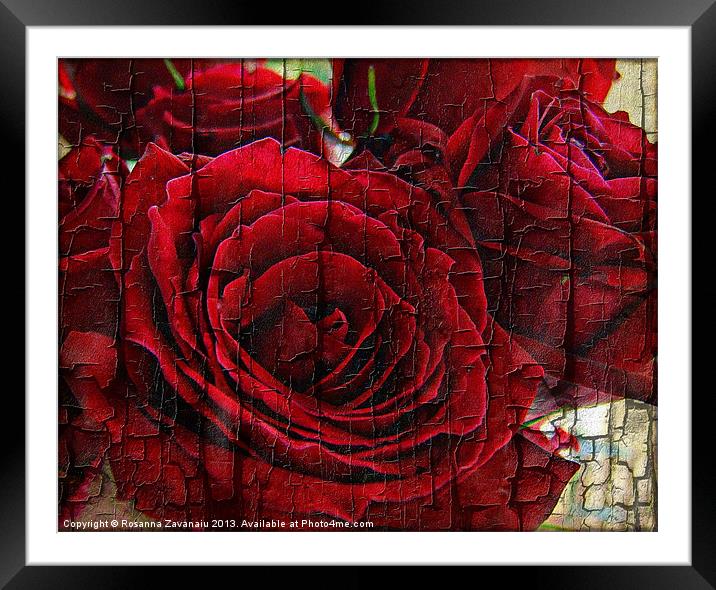 Love Roses. Framed Mounted Print by Rosanna Zavanaiu