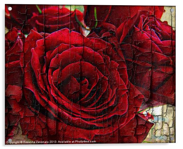 Love Roses. Acrylic by Rosanna Zavanaiu